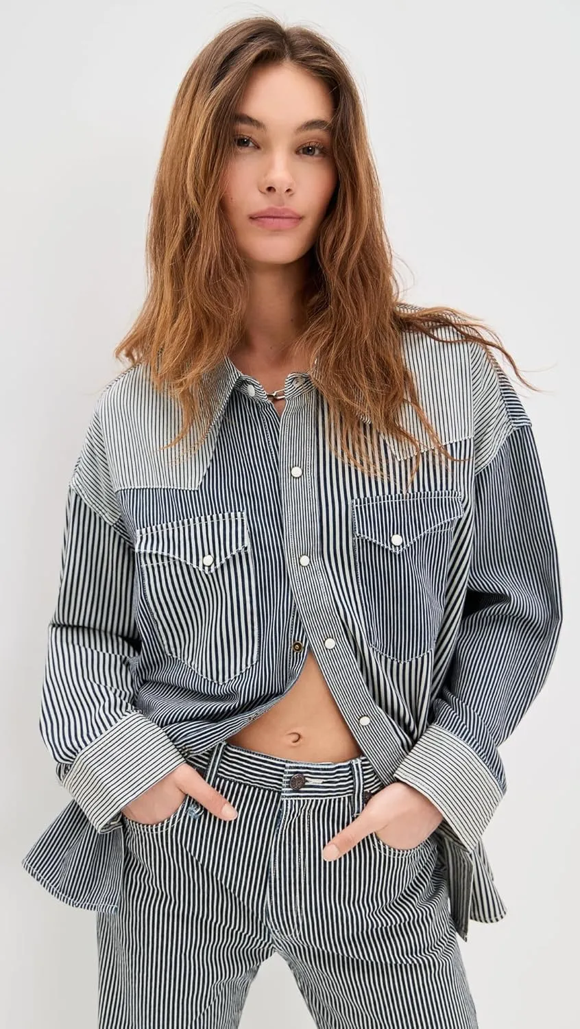 R13 Women's Oversized Cowboy Shirt