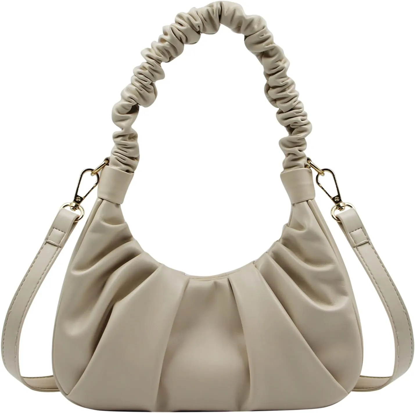 RARITYUS Women Vintage Hobo Handbag Fashion Pleated Purse Shoulder Bag Underarm Small Tote