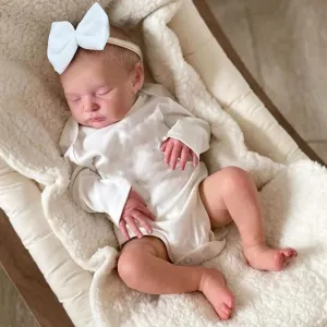 Reborn Baby Dolls - 20 Inch Lifelike Newborn Baby Doll, Realistic Baby Doll with Advanced Painted Veins, Look Real Sleeping Girl Baby with Soft Cloth Body for Kid Age 3  Laura
