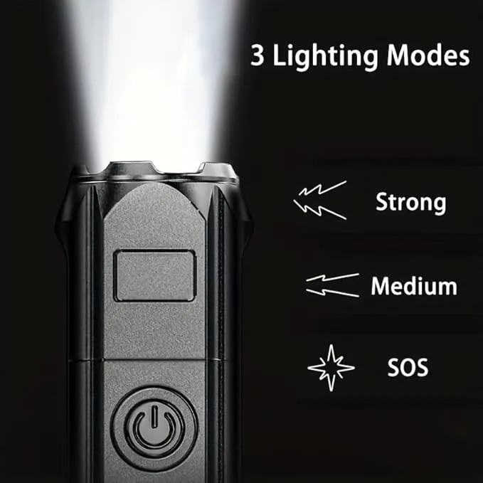 Rechargeable Flashlight 5 Pack, Mini Zoomable LED Flashlights, Emergencies Power Outage Super Bright Flashlight for Camping, Outdoor, Hiking, Fishing, Hurricane