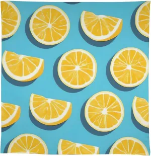 Rectangle Tablecloth Table Covers Lemon Wedges Dining Cloth Stain Resistant Table Cloth Linen Tablecloth Decorations Tablecloth Farmhouse Table Cover 55"x55"