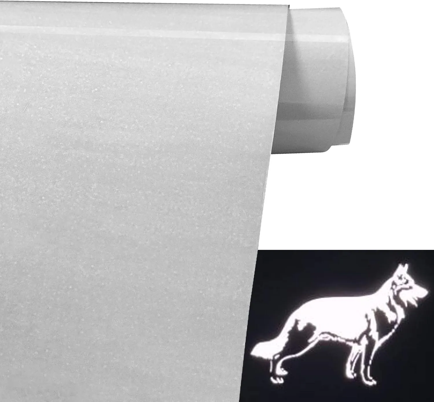 Reflective Silver Heat Transfer Vinyl, 12" × 10ft Reflective Vinyl, Iron on Vinyl Rolls for DIY t-Shirts and Fabrics (Reflective Silver, 12 in x 10 ft)