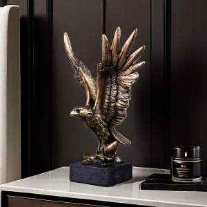 Resin Eagle Statue Sculpture Frgurine Gift for Home Office Living Room Desktop Display Decorative Decoration
