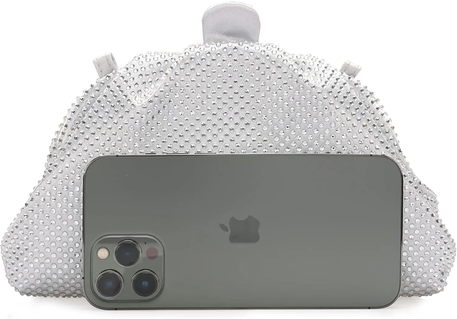 Rhinestone Purse Crystal Frame Clutch Bag Party Pleated Women Clutch Handbag