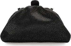 Rhinestone Purse Crystal Frame Clutch Bag Party Pleated Women Clutch Handbag