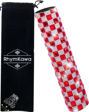 Rhinestones Microphone Cover for Wireless Transmittor Shuer SM58, Beta 58A, PG58 Sparkle Shining on Tour Shows, White Red