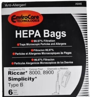 Riccar 8000, 8900 Simplicity Type B Vacuum Cleaner Bags by Riccar