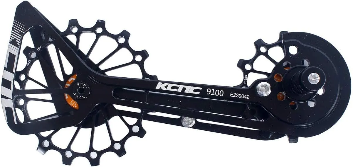 Road Cyclocross Bicycle Bike OSPW Oversized Derailleur Pulley Wheel System for Shimano R9100/R8000 use 12t top 16t Bottom Pulley in Black/Red/Gold Colors