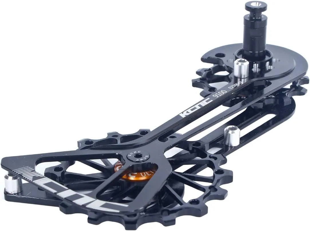 Road Cyclocross Bicycle Bike OSPW Oversized Derailleur Pulley Wheel System for Shimano R9100/R8000 use 12t top 16t Bottom Pulley in Black/Red/Gold Colors