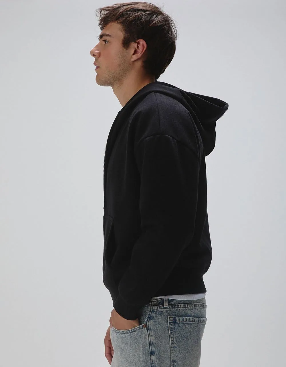 Rsq Mens Oversized Zip-Up Hoodie