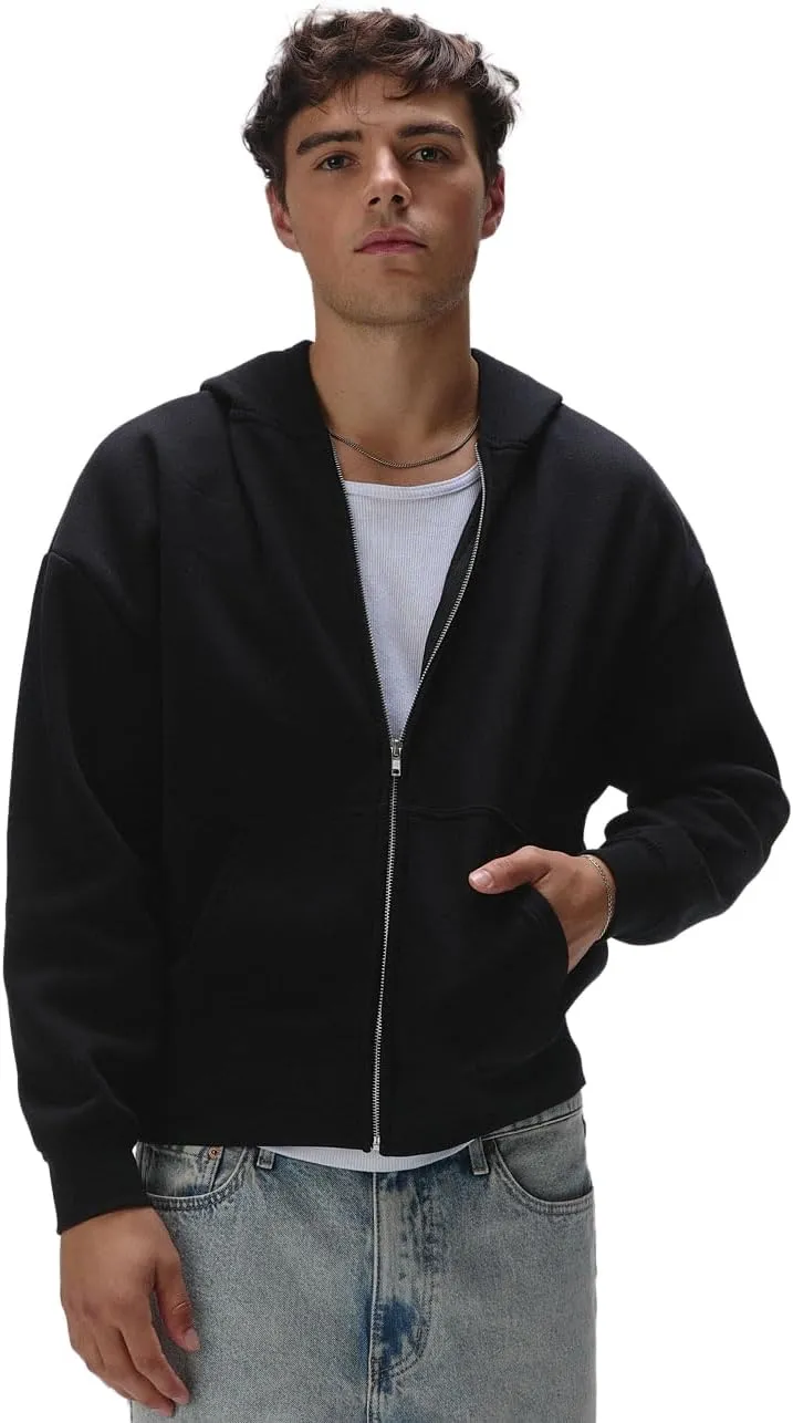 Rsq Mens Oversized Zip-Up Hoodie