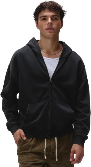 Rsq Mens Washed Zip-Up Oversized Hoodie