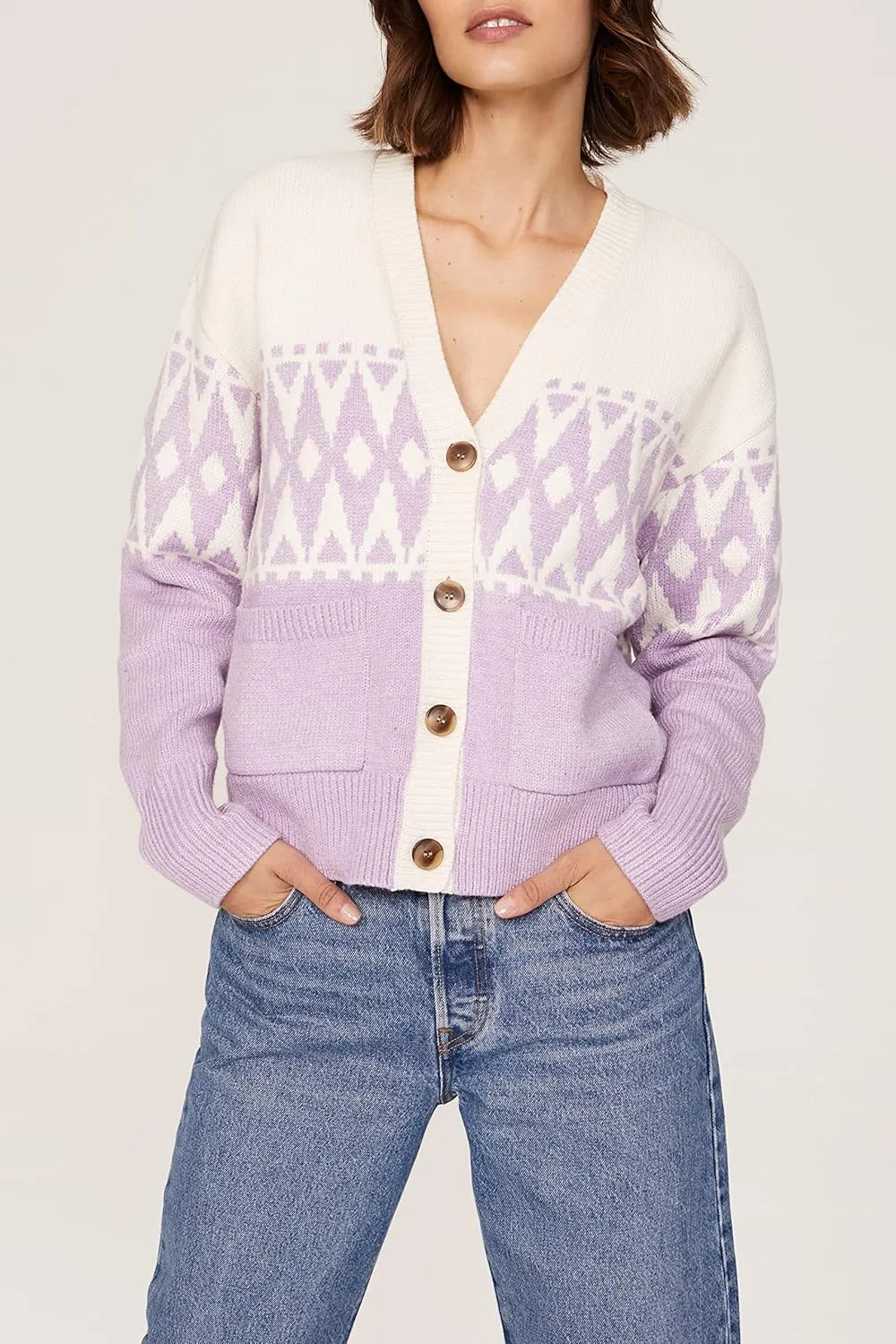 RTR Design Collective Bonnie Fair Isle Cardigan Sweater