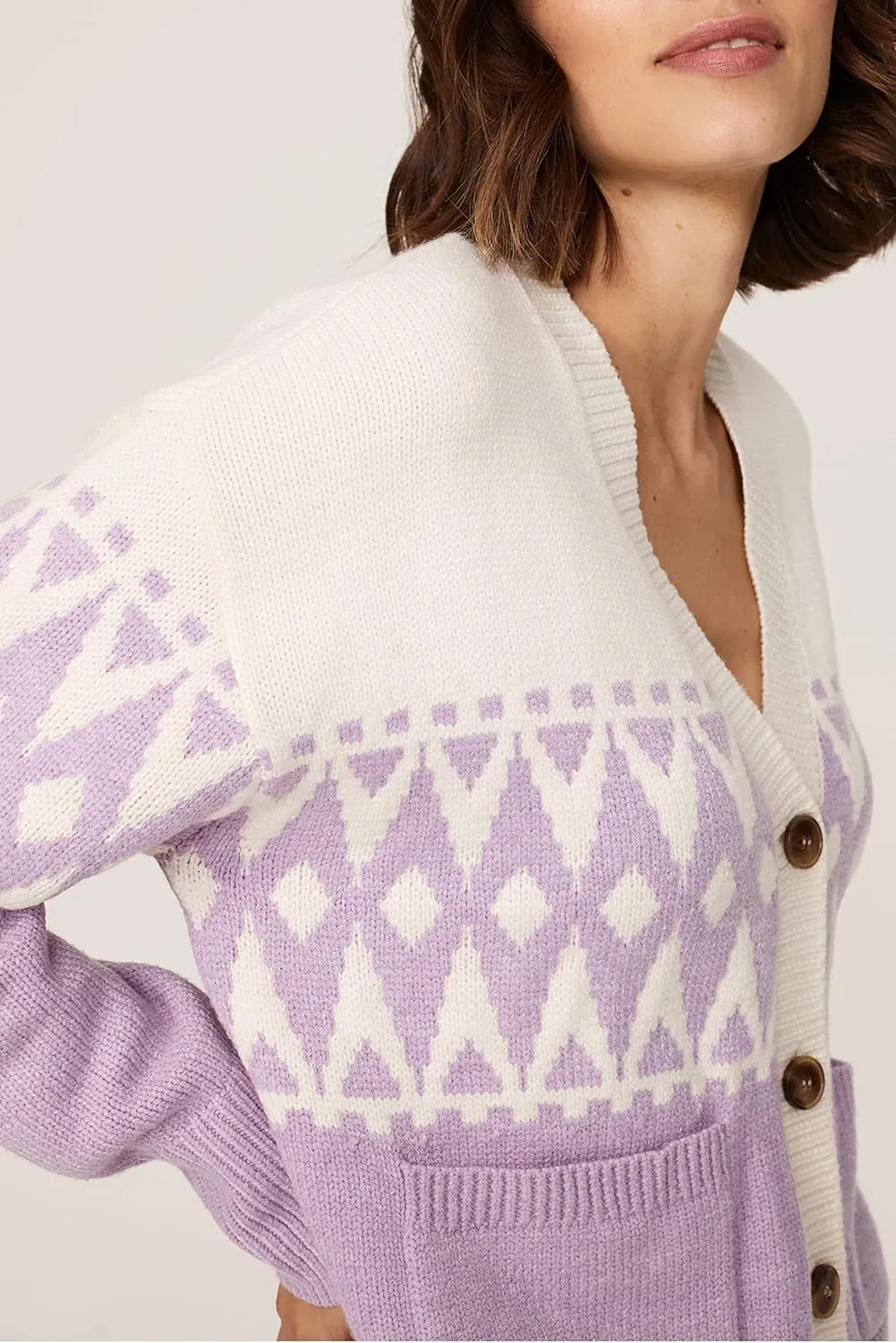 RTR Design Collective Bonnie Fair Isle Cardigan Sweater