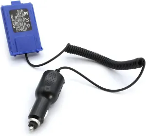 Rugged Radios Battery Eliminator for RH5R, RH5R-V2, V3 Handheld Radios - Auxiliary, Compatible with Midland - Blue, Portable Power for Handheld Radios