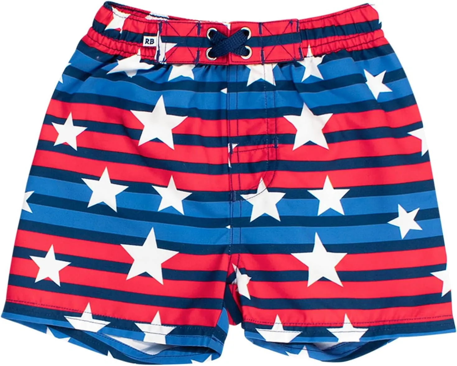 RUGGEDBUTTS Boys UPF50  Sun Protection Striped Color Block Swim Trunks