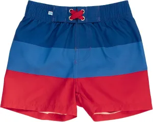 RUGGEDBUTTS Boys UPF50  Sun Protection Striped Color Block Swim Trunks