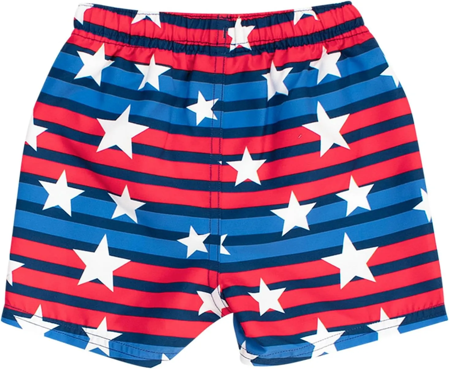 RUGGEDBUTTS Boys UPF50  Sun Protection Striped Color Block Swim Trunks