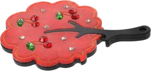 SAFIGLE Mini Compact Mirror in Acetate Portable Handheld Pocket Mirror Tree Rhinestone for Daily Use and Travel