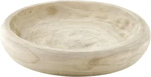 Santa Barbara Design Studio Wood Serving Bowl, Hand Carved Paulownia Wood Fruit Bowl / Wood Decor, 11.5" Large, Natural