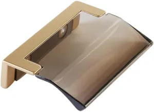 Schaub 323-SSB SM Positano Collection 1-1/4 in. (32mm) Edge Pull, Signature Satin Brass/Smoke
