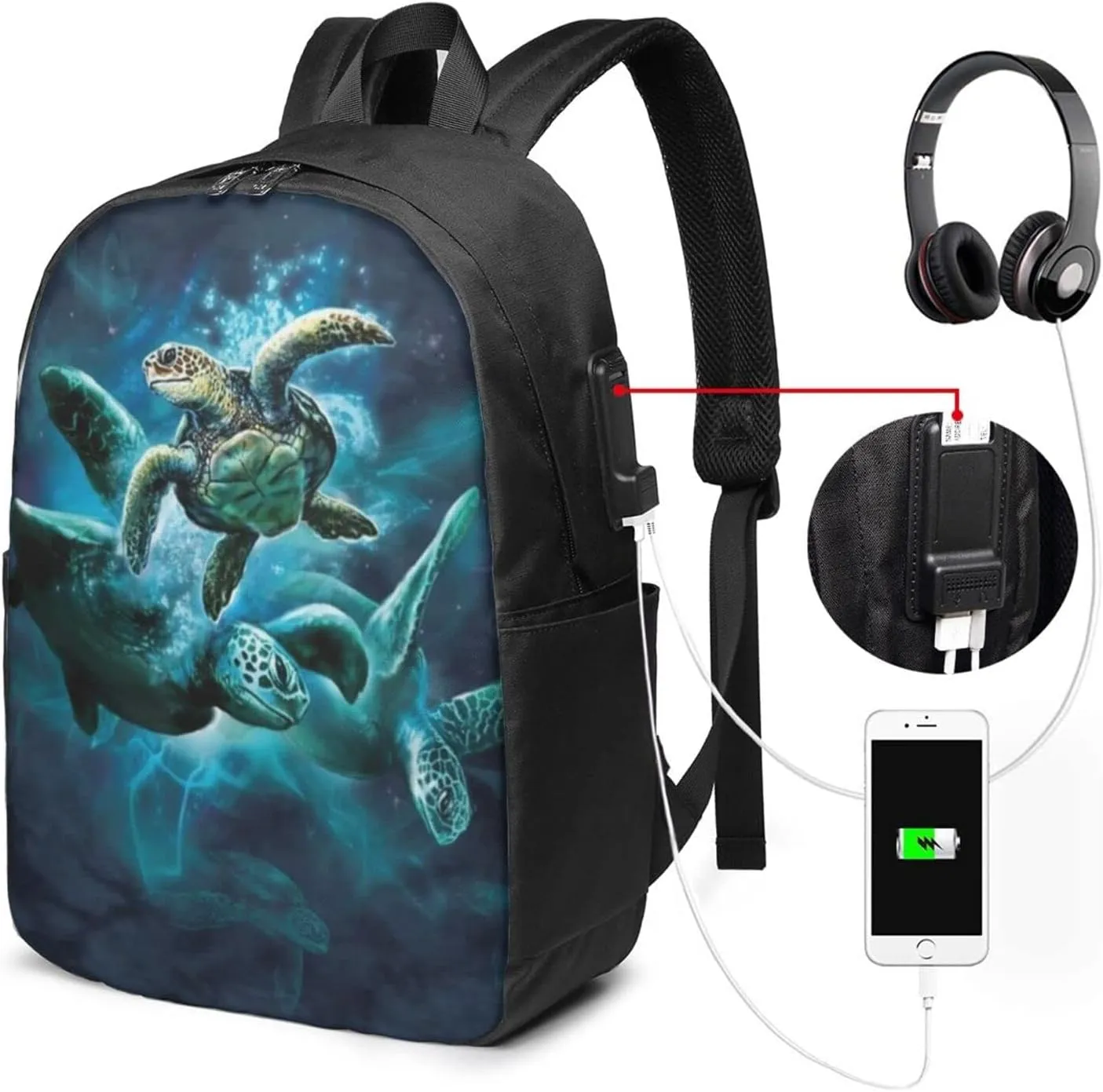 sea turtle backpacks for boys/girls School Computer Backpacks Book Bag Travel Hiking Camping Daypack