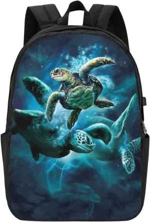 sea turtle backpacks for boys/girls School Computer Backpacks Book Bag Travel Hiking Camping Daypack