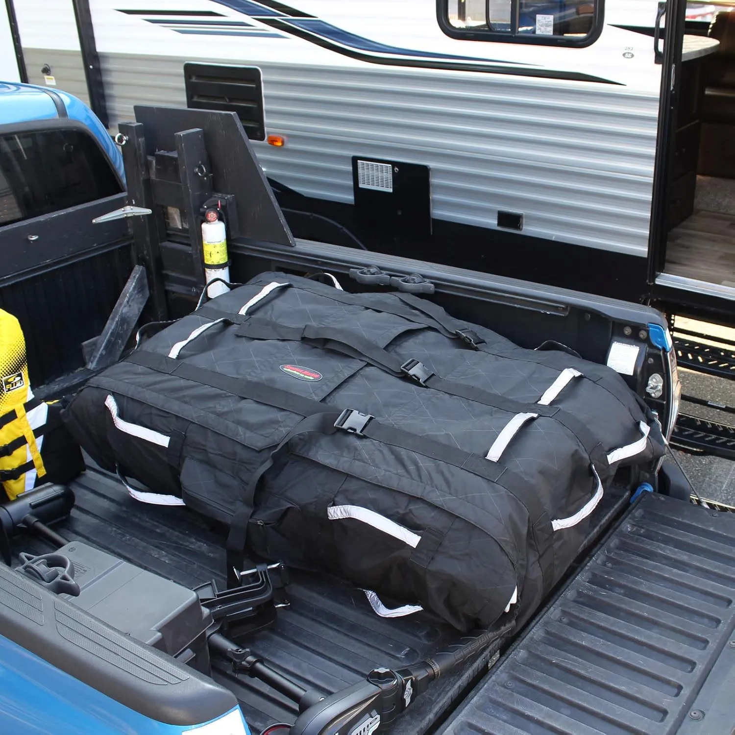 Seamax Foldable Inflatable Boat (Hull) Storage and Carrying Bag, with Sunlitec Fabric, Reflective Handles
