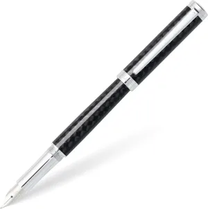 Sheaffer Intensity Carbon Fiber Fountain Pen with Chrome-Plated Trim and Medium Nib