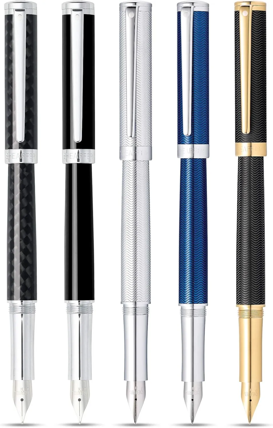 Sheaffer Intensity Carbon Fiber Fountain Pen with Chrome-Plated Trim and Medium Nib