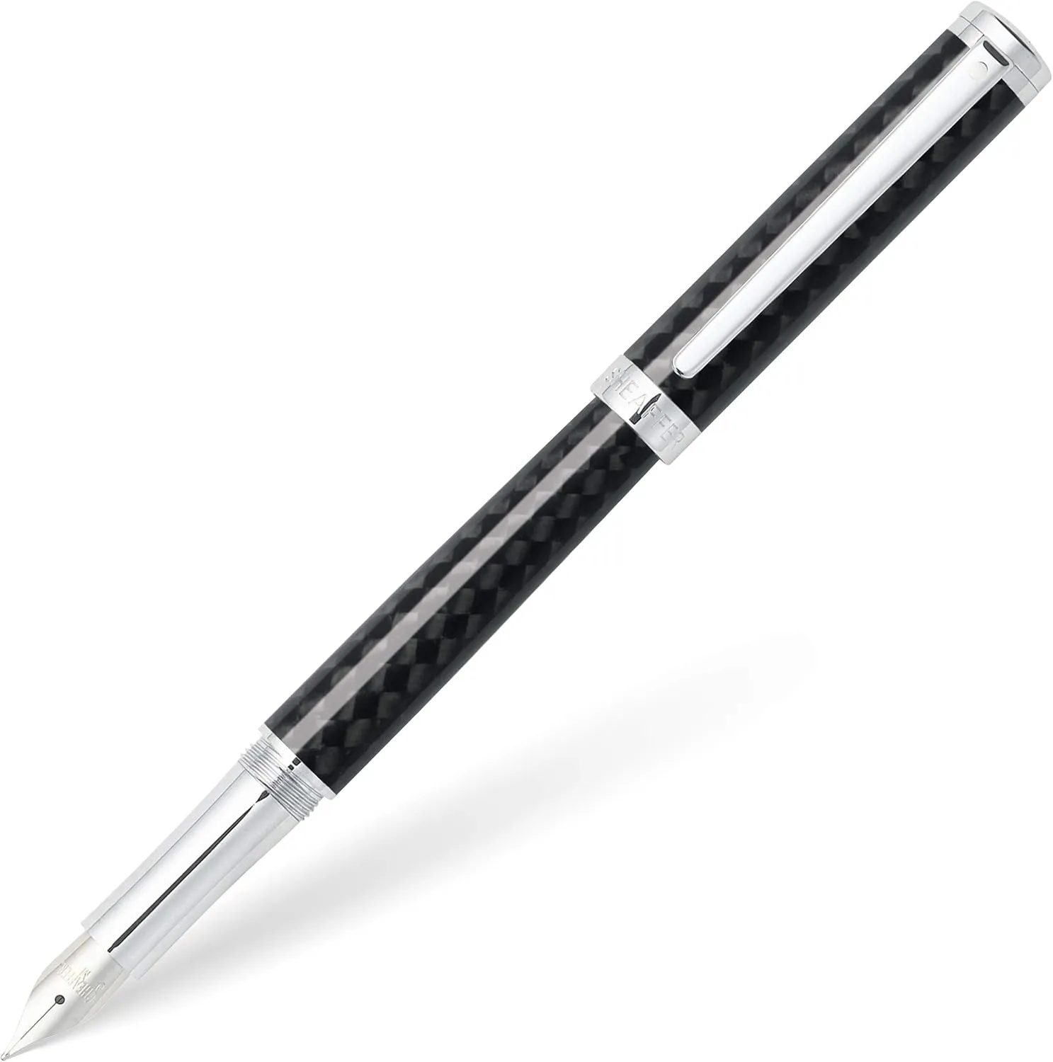 Sheaffer Intensity Carbon Fiber Fountain Pen with Chrome-Plated Trim and Medium Nib