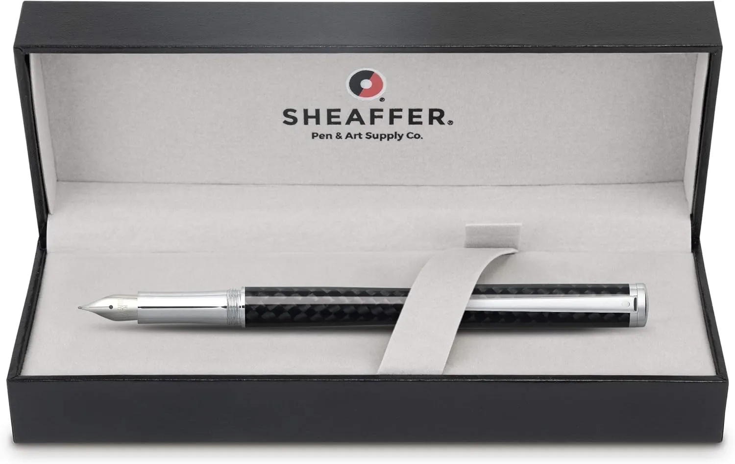Sheaffer Intensity Carbon Fiber Fountain Pen with Chrome-Plated Trim and Medium Nib