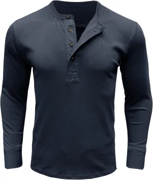 Shirt for Men Button Down Crew Neck Solid Color Pullover Tops Textured Long Sleeves Fall Stylish Classic Shirts Top