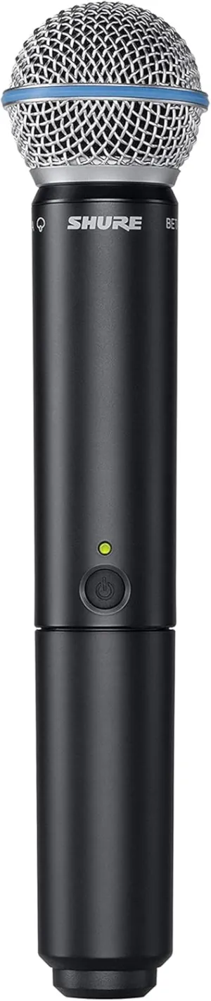Shure BLX2/B58 Handheld Transmitter with BETA 58A Vocal Mic Capsule - for use with BLX Wireless Microphone Systems, Receiver Sold Separately | J11 Band (BLX2/B58=-J11)