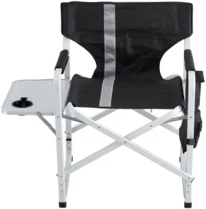 Simple Padded Folding Outdoor Chairs with Side Tables and Storage Pockets, Lightweight Oversized Director's Chairs for Indoor and Outdoor Camping, picnicking and Fishing,