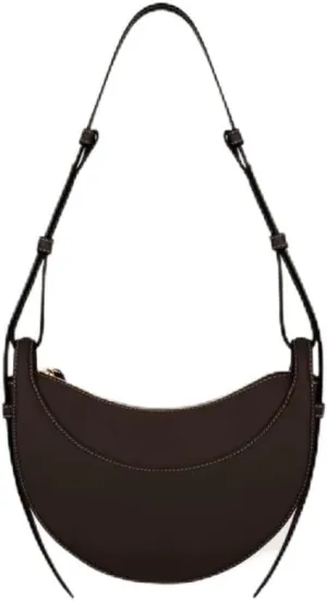 Small niche design single shoulder crossbody bag, leather crescent bag, genuine leather women's bag, armpit saddle bag