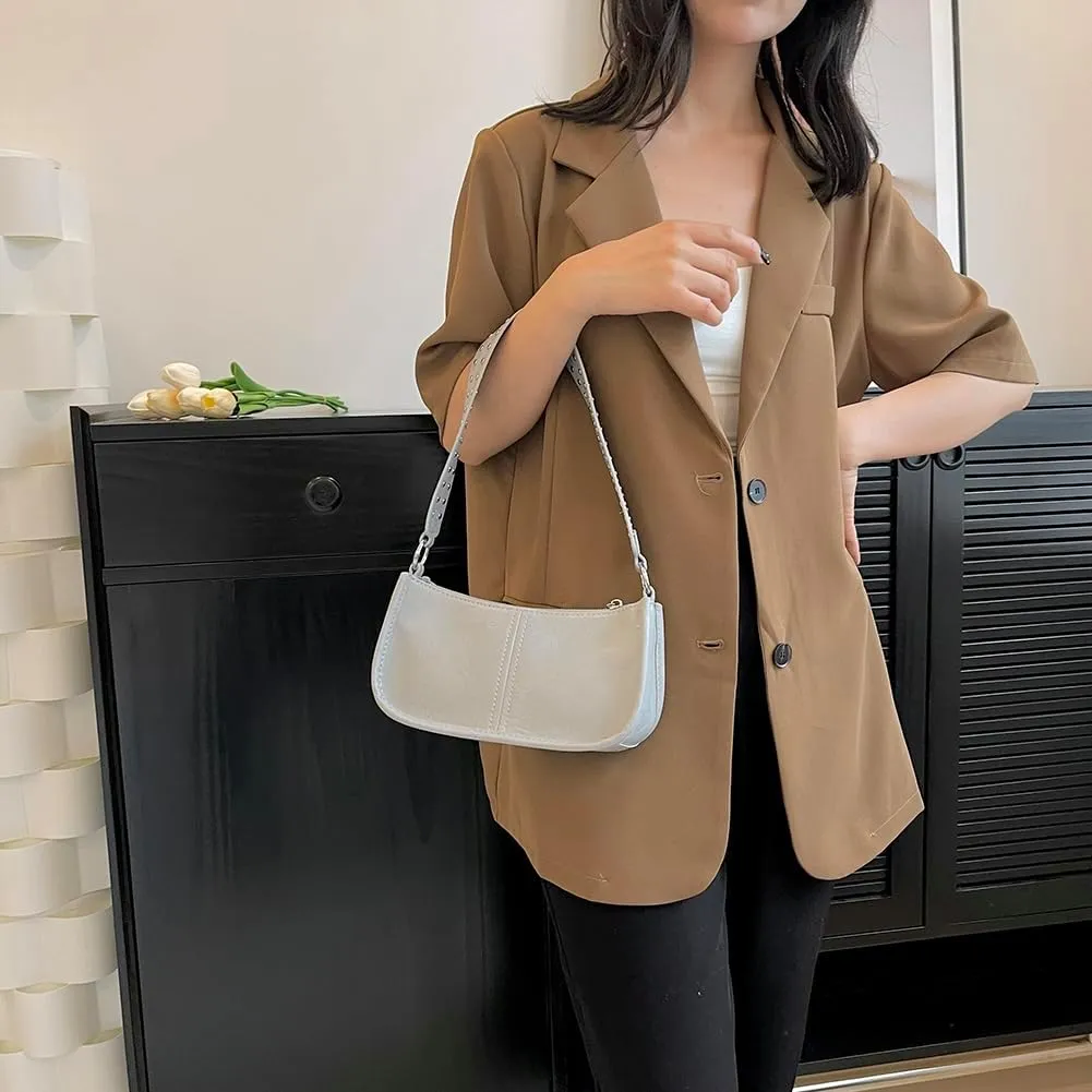 Small Shoulder Bag for Women Crossbody Sling Bag PU Tote Handbag Classic Hobo Purse Clutch Underarm Luna Bag(Red)