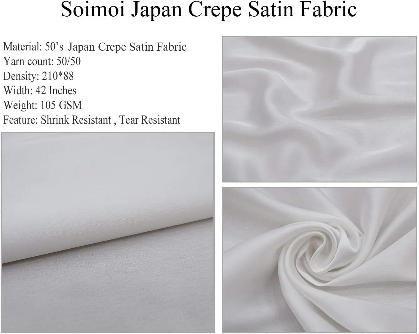 Soimoi Japan Crepe Brown Fabric - by The Yard - 42 Inch Wide - Women, Camera & Handbag Fashion Textile - Chic and Trendy Patterns for Fashionable Projects Printed Fabric