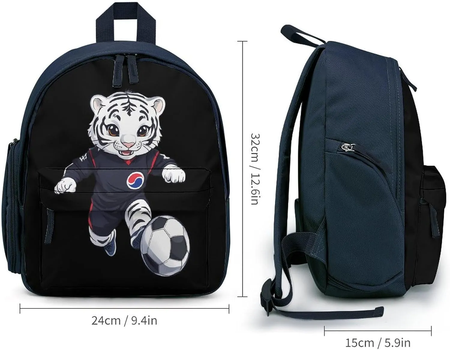South Korean Soccer Football Fan Tiger Backpack Small Shoulder Bag Travel Bag Casual Daybacks Handbags One Size