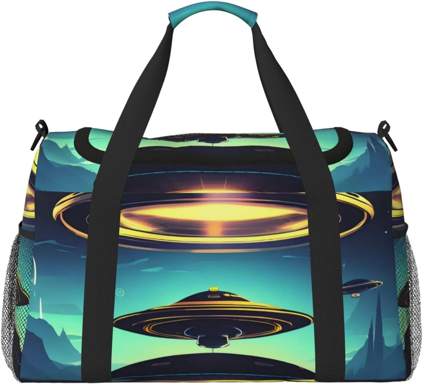 Spacecraft Descend Hand Travel Bag.Fashionable Design, Large Storage Capacity, Suitable For Business Trips And Short Trips.