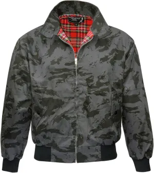 Spirit of England Classic Harrington Style Night Camouflage Jacket Knightsbridge Tartan Lined