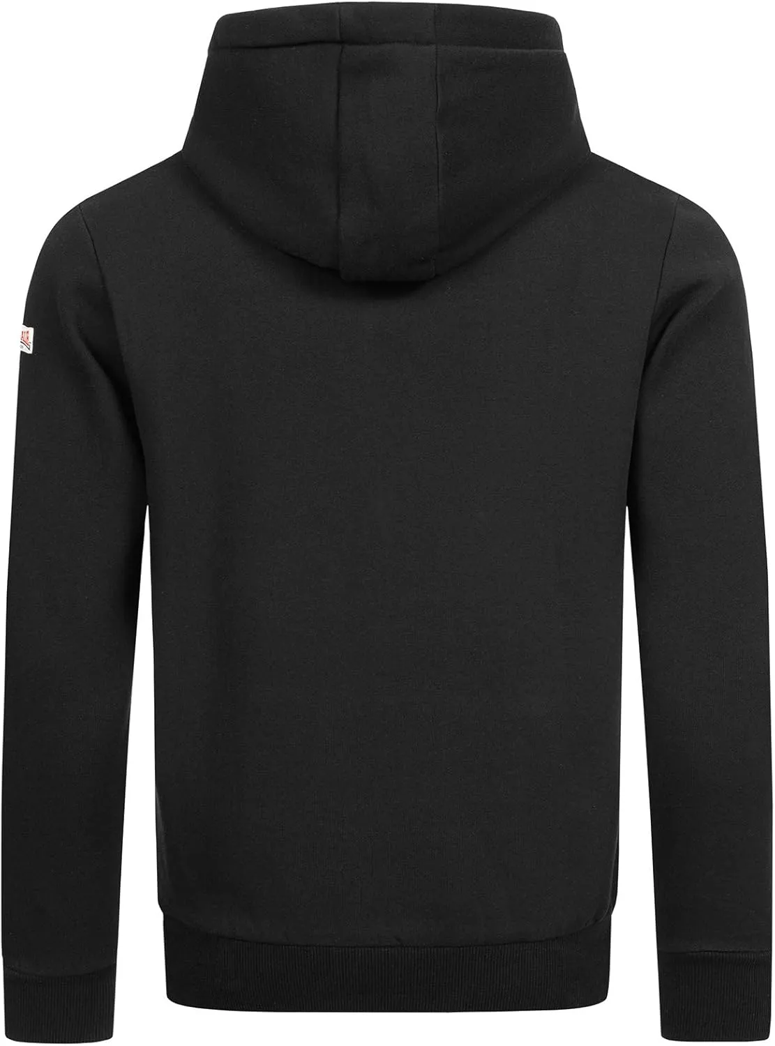 Spirit of England Lonsdale Men´s Classic Sweatshirt Hoodie Flock Print Black Slim-Fit