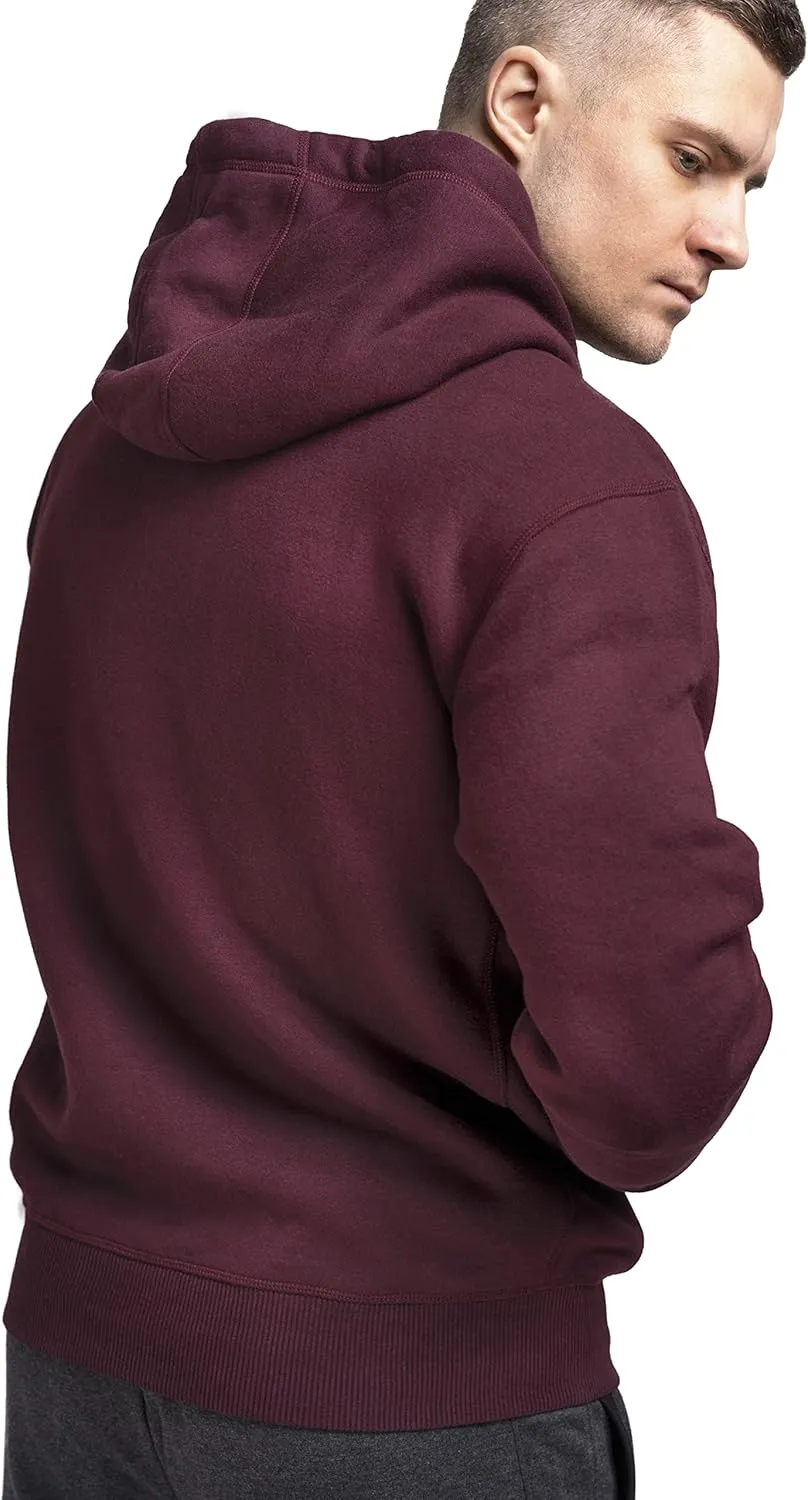 Spirit of England Lonsdale Men´s Hoodie Classic Logo Burgundy Oxblood Sweatshirt Regular-Fit