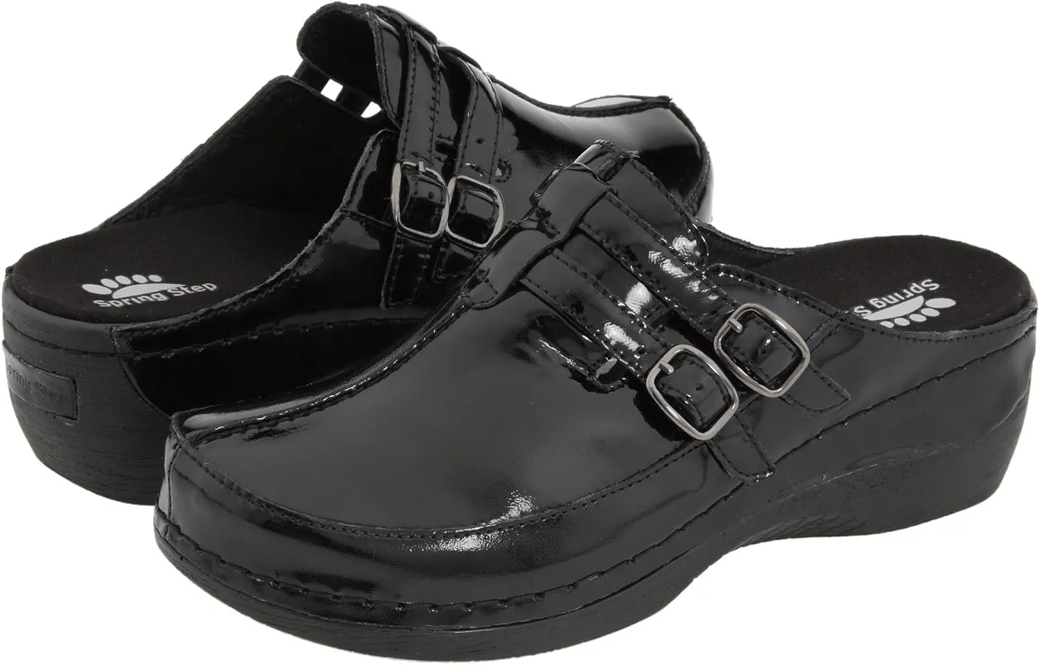 Spring Step Happy Black Patent EU 37 (US Women's 6.5-7) M