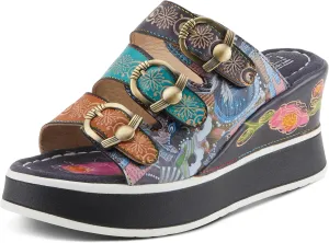 Spring Step L'Artiste Women's CALIGAL Hand-Painted Lightweight Platform Wedges