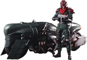 SQUARE ENIX INC Final Fantasy VII Remake: Shinra Elite Security Officer with Motorcycle Play Arts Kai Action Figure