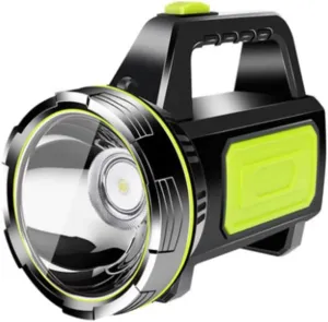 STOBOK LED Rechargeable Long Range Searchlight Lantern High Powered Handheld Spotlight with Sidelamp Waterproof Torch for Outdoor Camping Linternas Recargables Potencia 882B
