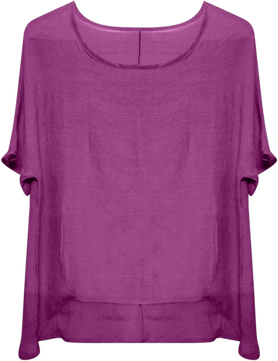 Summer Linen Shirts for Women 2025 Short Sleeve Crew Neck Cotton Casual Blouses Gauze Tops Vacation Beach Outfits