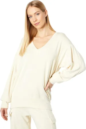 SUNDRY Pleated Sleeve Sweatshirt