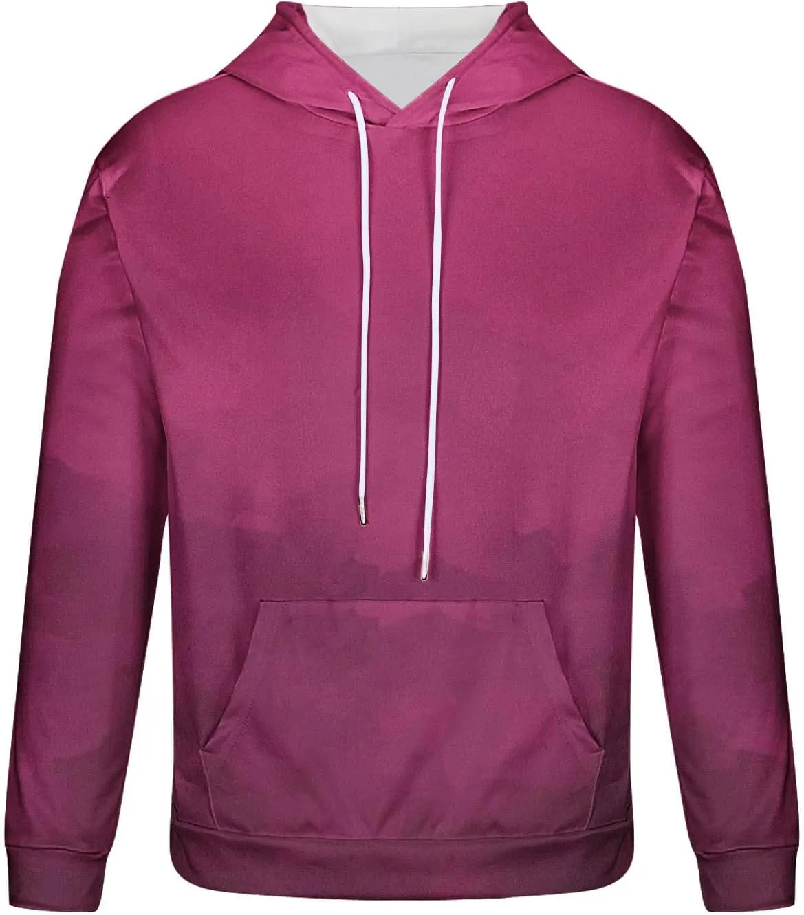 Sweatshirts for Men Oversized Casual Long Sleeve Gradient Drawstring Hoodies Loose Fit Hooded Sweatshirt with Pocket